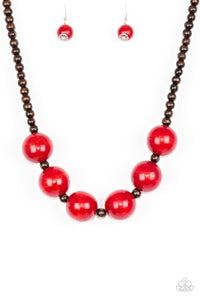 Paparazzi Jewelry Wooden Oh My Miami - Red