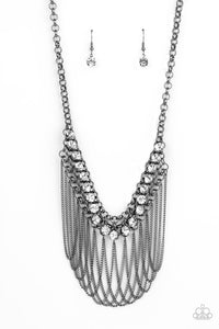 Paparazzi Jewelry Necklace Flaunt Your Fringe - Black