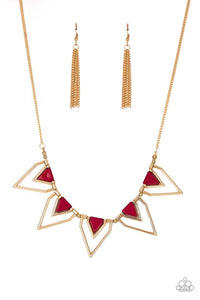 Paparazzi Jewelry Necklace The Pack Leader - Red