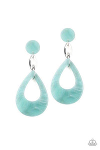Paparazzi Jewelry Earrings Beach Oasis - Blue