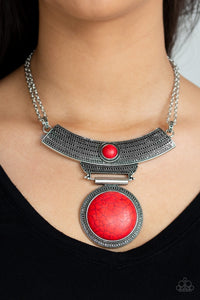 Paparazzi Jewelry Necklace Lasting EMPRESS-ions - Red