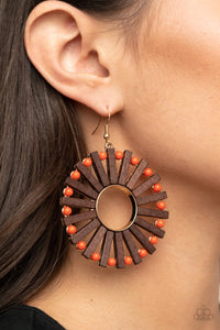 Paparazzi Jewelry Wooden Solar Flare - Orange