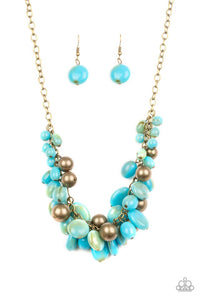 Paparazzi Jewelry Necklace Full Out Fringe - Blue
