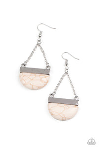 Paparazzi Exclusive Earrings Mesa Mezzanine - White