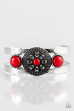 Load image into Gallery viewer, Paparazzi Jewelry Bracelet Here Comes The SUNDIAL - Red