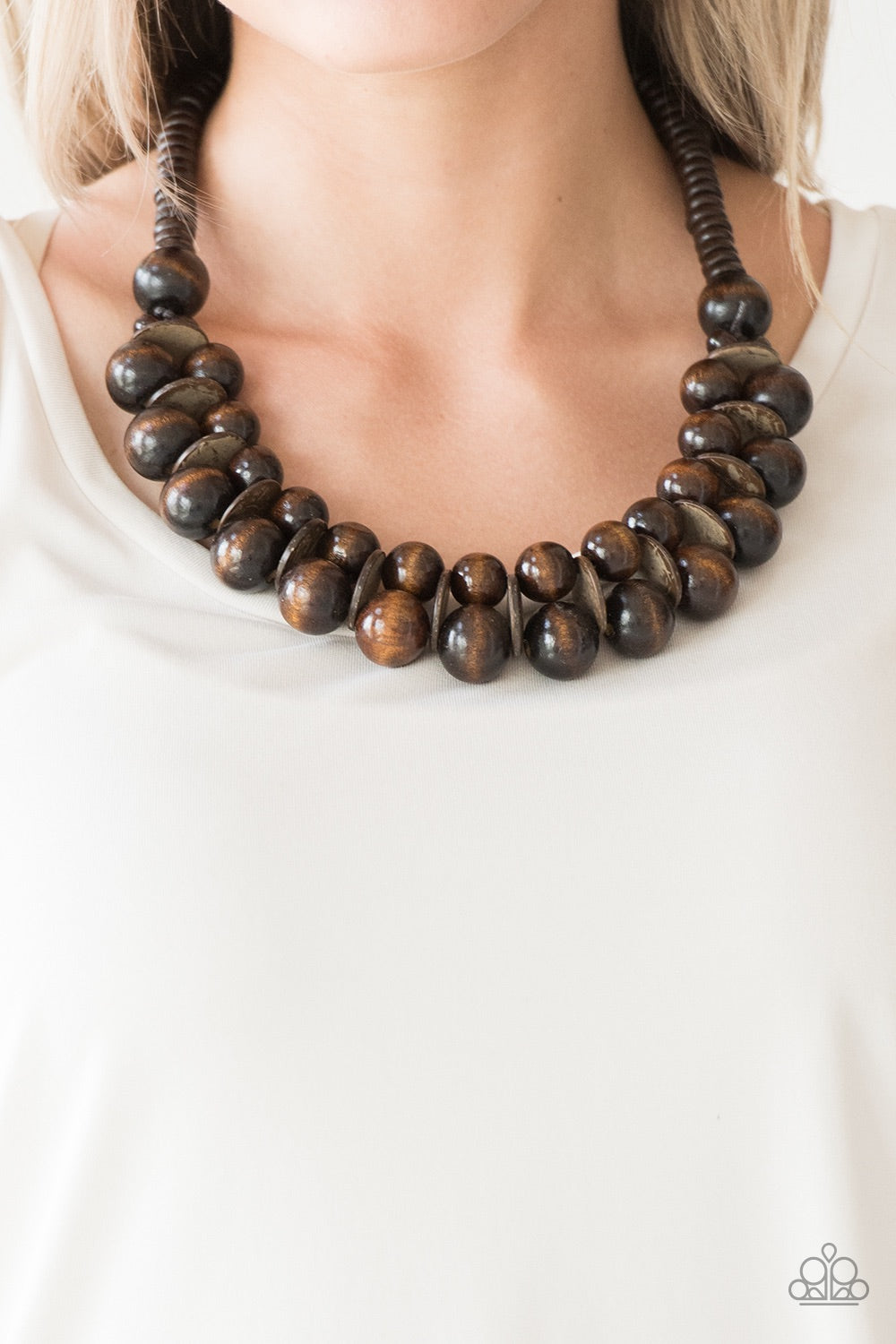 Paparazzi Jewelry Necklace Caribbean Cover Girl - Brown
