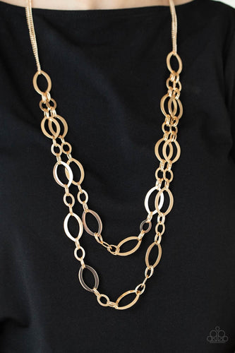 Paparazzi Jewelry Necklace  The OVAL-achiever Gold