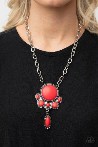Paparazzi Jewelry Necklace Geographically Gorgeous Red
