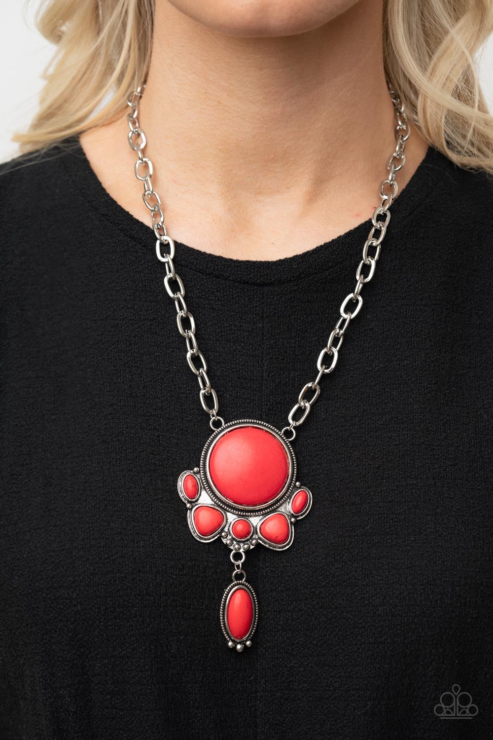 Paparazzi Jewelry Necklace Geographically Gorgeous Red