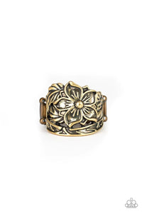 Paparazzi Jewelry Ring Hibiscus Highland - Brass