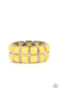 Paparazzi Jewelry Bracelet Double The DIVA-ttitude - Yellow