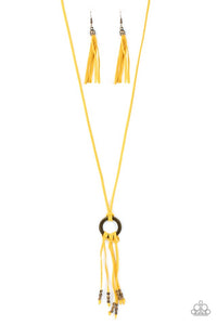 Paparazzi Jewelry Necklace Feel at HOMESPUN - Yellow