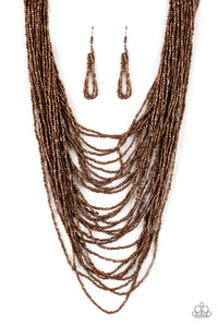 Paparazzi Jewelry Necklace Dauntless Dazzle - Copper