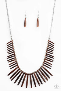 Paparazzi Jewelry Necklace Out Of My Element - Brown
