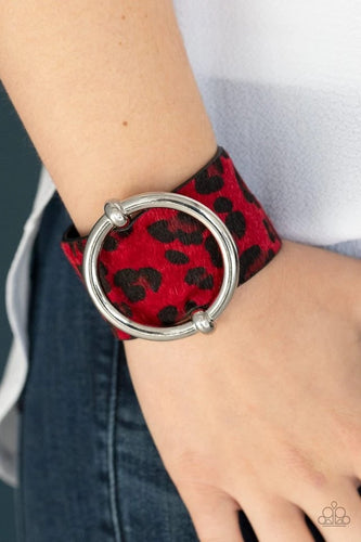 Paparazzi Jewelry Bracelet Asking FUR Trouble - Red
