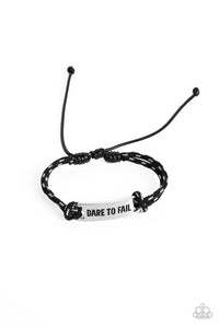 Paparazzi Jewelry Bracelet Dare to Fail - Black