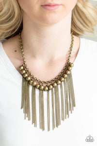 Paparazzi Jewelry Necklace Powerhouse Prowl - Brass