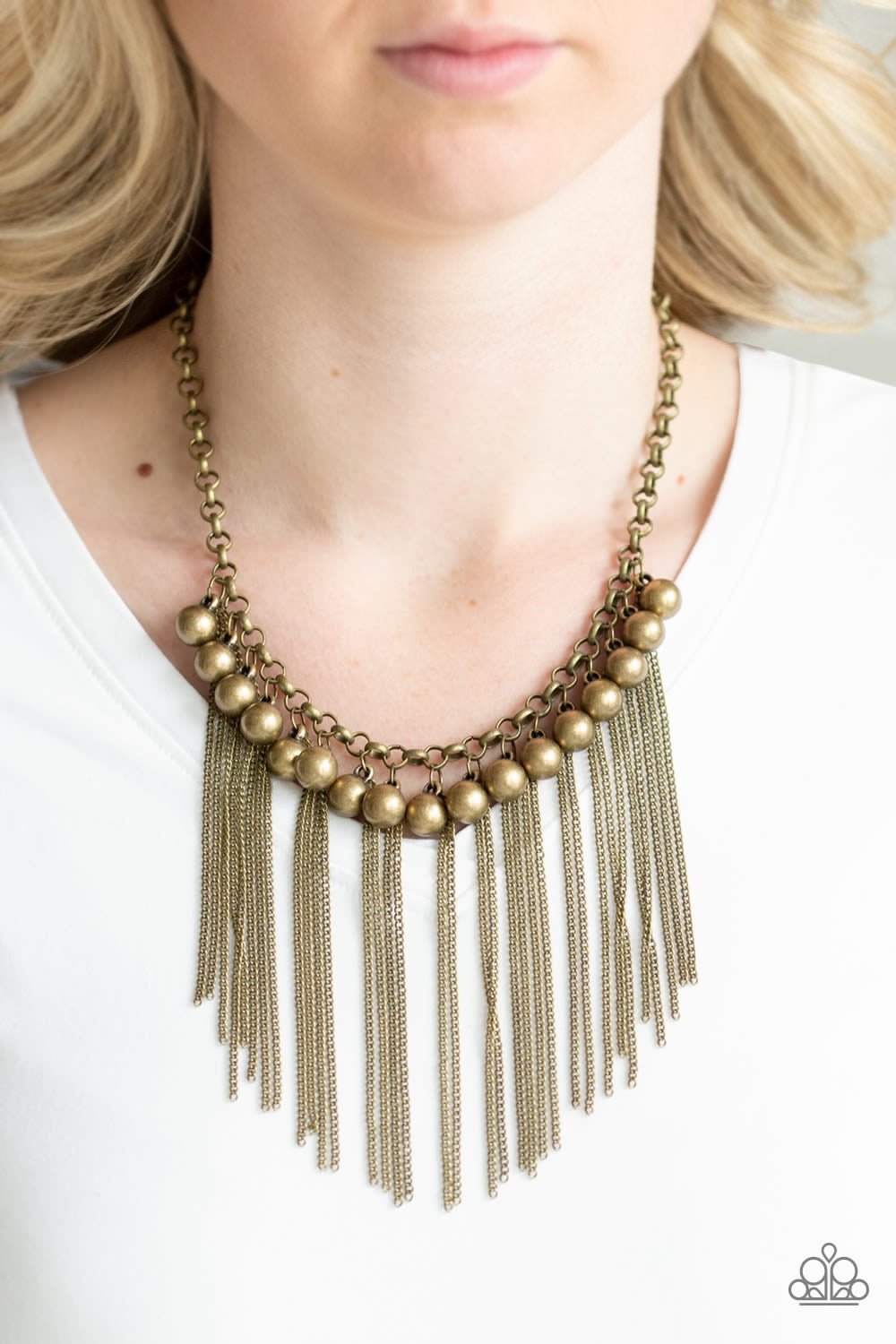 Paparazzi Jewelry Necklace Powerhouse Prowl - Brass