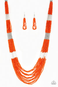 Paparazzi Jewelry Necklace Let It BEAD - Orange
