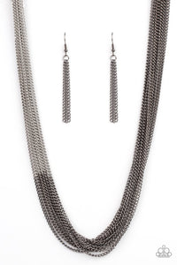 Paparazzi Jewelry Necklace  Metallic Merger - Black