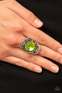 Paparazzi Jewelry Ring Galactic Garden - Green