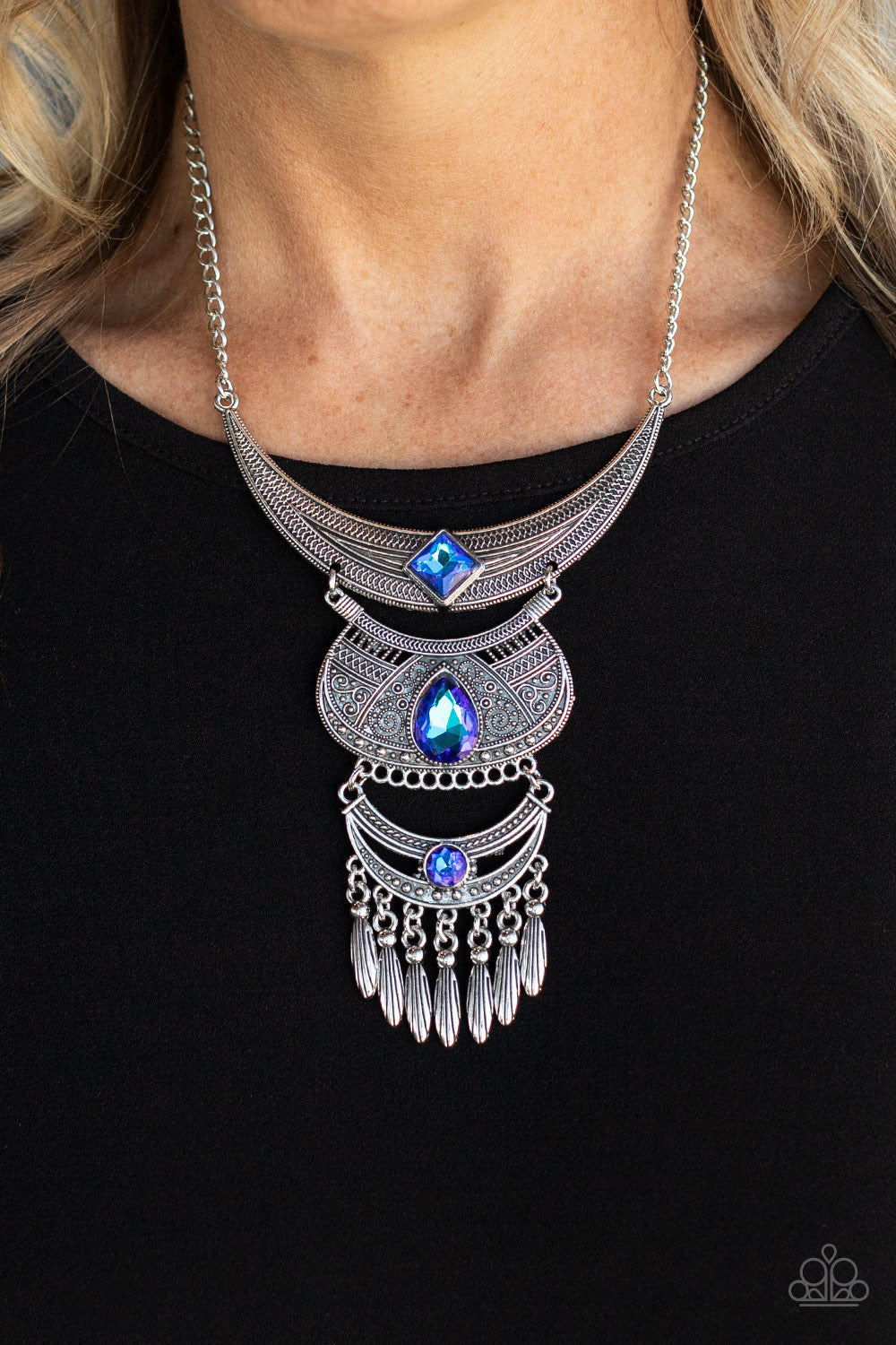 Paparazzi Jewelry Necklace Lunar Enchantment - Blue