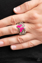 Load image into Gallery viewer, Paparazzi Jewelry Ring All FLUTTERED Up - Pink