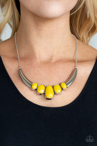 Paparazzi Jewelry Necklace A BULL House - Yellow