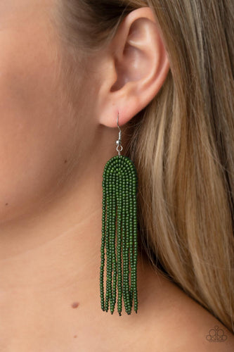 Paparazzi Jewelry Earrings Right as RAINBOW - Green