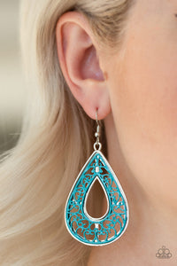Paparazzi Jewelry Earrings Drop Anchor - Blue