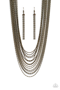 Paparazzi Jewelry Necklace Cascading Chains - Gold