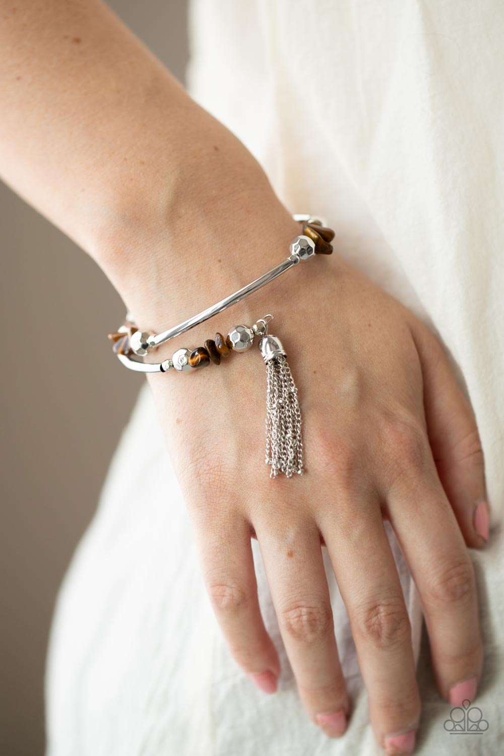 Paparazzi Jewelry Bracelet Mineral Mosaic - Brown