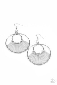Paparazzi Jewelry Earrings Really High-Strung - Silver