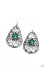 Load image into Gallery viewer, Paparazzi Jewelry Earrings Floral Frill - Green
