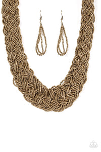 Paparazzi Jewelry Necklace Mesmerizingly Mesopotamia - Brass
