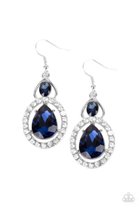 Paparazzi Jewelry Earrings Double The Drama - Blue