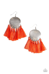 Paparazzi Jewelry Earrings Tassel Tribute - Orange