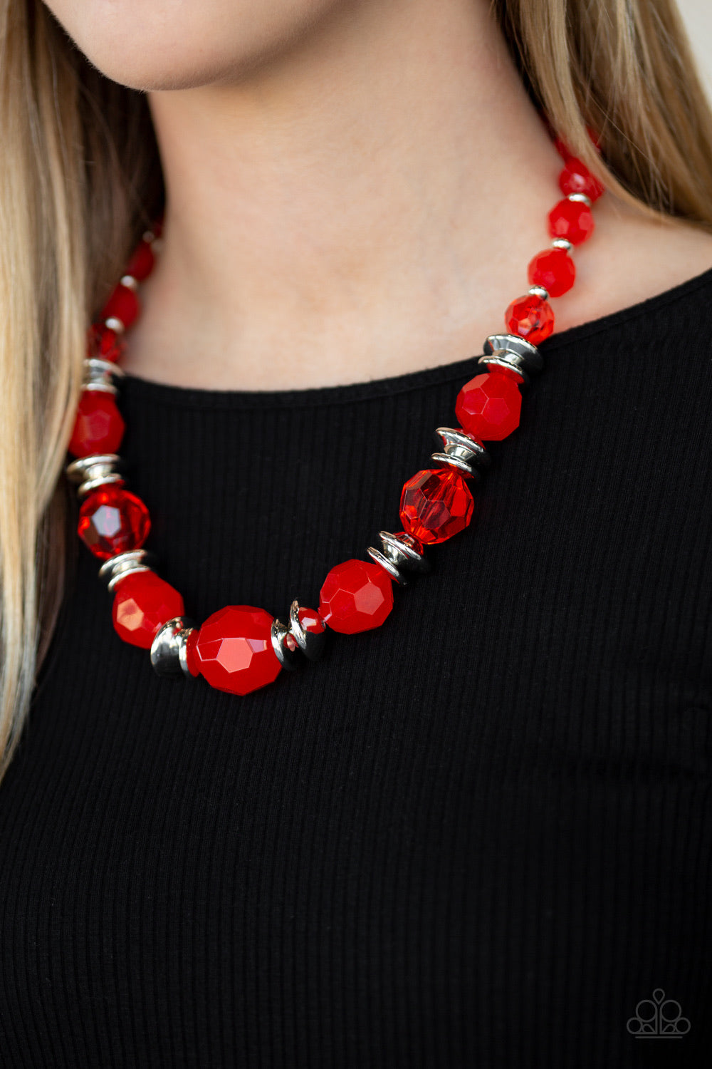 Paparazzi Jewelry Necklace Dine and Dash - Red