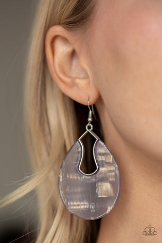 Paparazzi Jewelry Earrings Pool Hopper - Silver