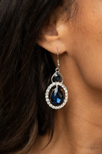 Paparazzi Jewelry Earrings Double The Drama - Blue