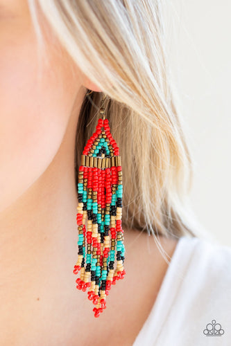 Paparazzi Jewelry Earrings Colors Of The Wind - Red