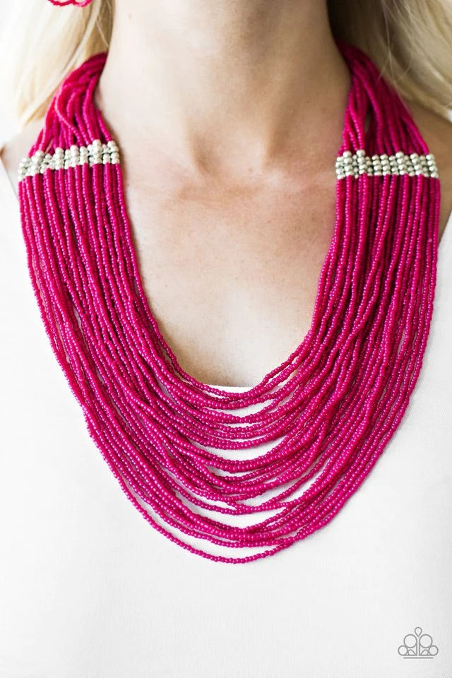 Paparazzi Jewelry Necklace We Got The BEAD! - Pink