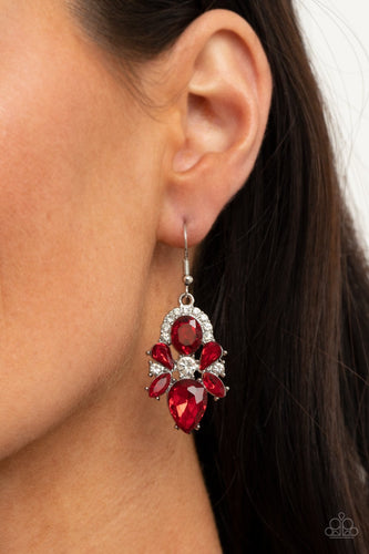 Paparazzi Jewelry Earrings Stunning Starlet Red