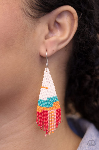 Paparazzi Jewelry Earrings Summer Heat - White
