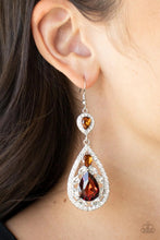 Load image into Gallery viewer, Paparazzi Jewelry Earrings Posh Pageantry - Brown