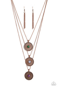 Paparazzi Jewelry Necklace Geographic Grace - Copper