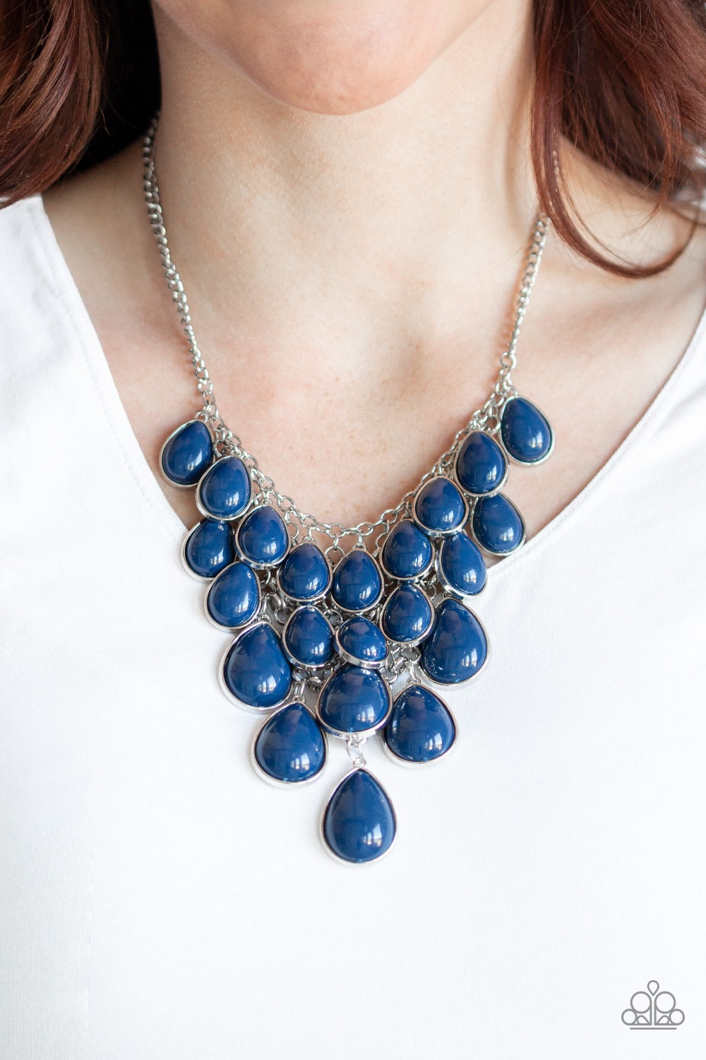 Paparazzi Jewelry Necklace Shop Til You TEARDROP - Blue