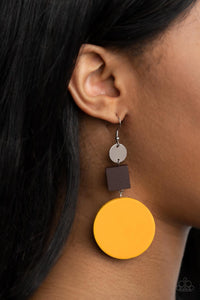 Paparazzi Jewelry Earrings Modern Materials - Yellow