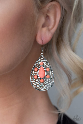 Paparazzi Jewelry Earrings Modern Garden - Orange