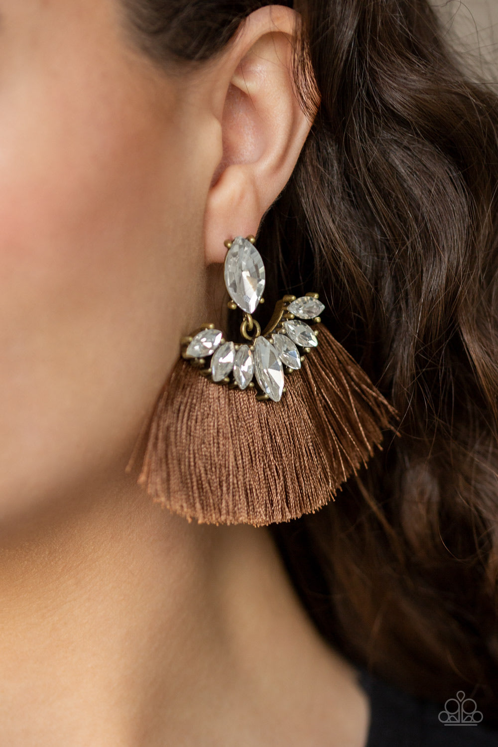 Paparazzi Jewelry Earrings Formal Flair - Brown